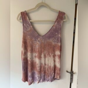 Splendid Purple Tie-die Tank Top
